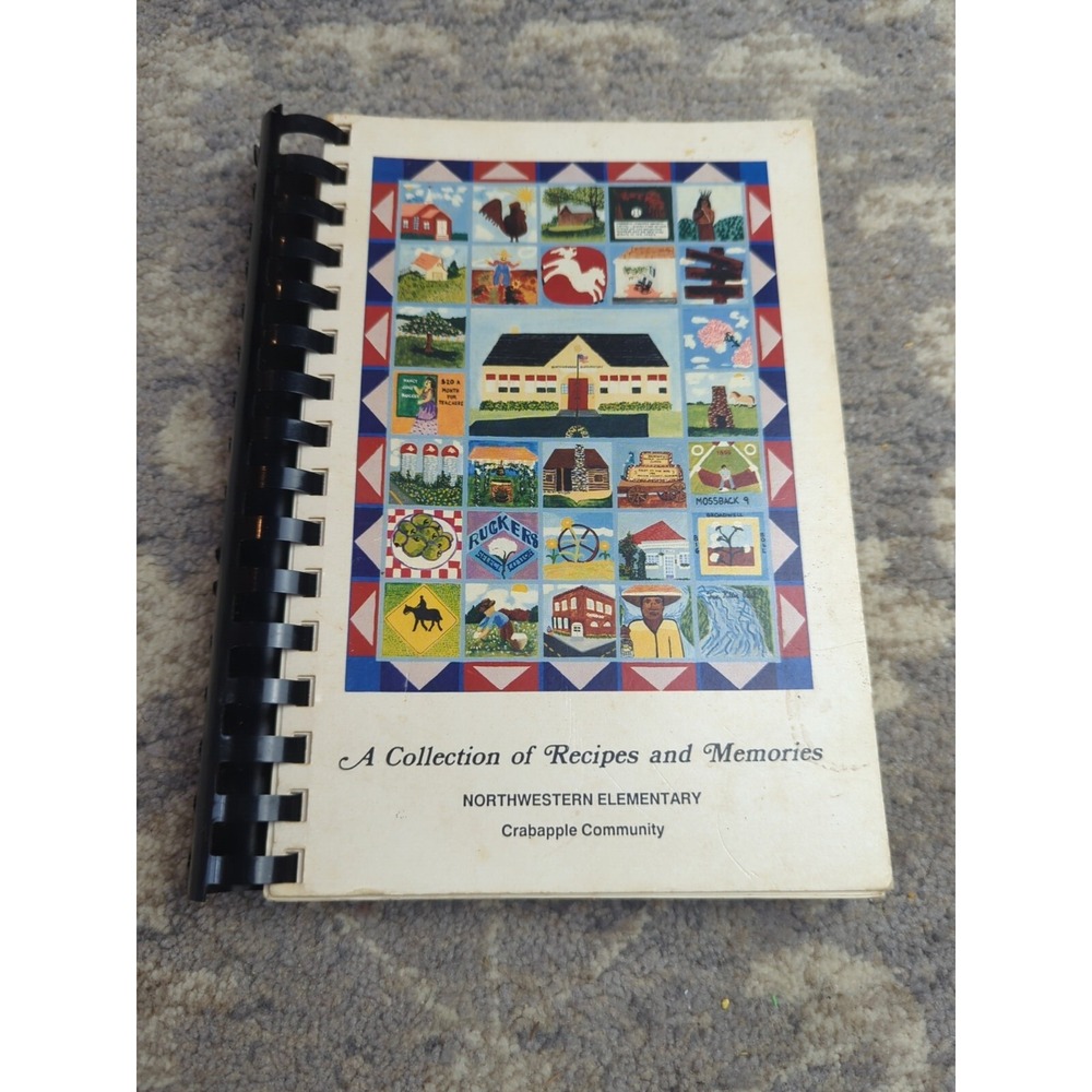Northwestern‎ Elementary Alpharetta, GA Cookbook Vtg 1991 Crabapple Community